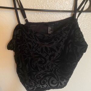 Cropped velvet Top